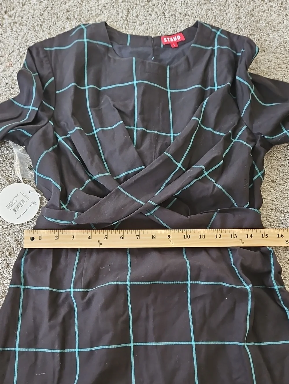 Nwr STAUD Black MINI DRESS, Long Sleeve L - Picture 8 of 13